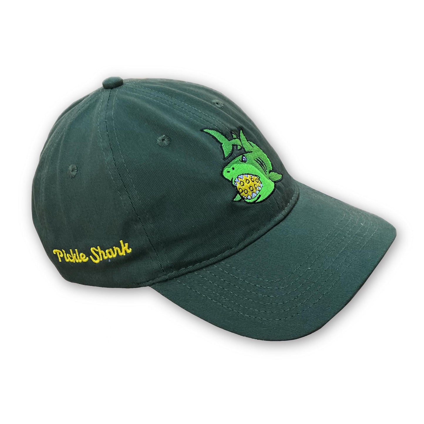 Pickle Shark Brushed Twill Low Profile Cap (unisex) / Hunter Green