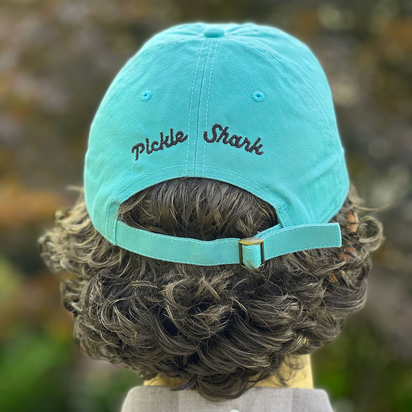 Pickle Shark 6 Panel Low Profile Dad Hat (unisex) / Turquoise