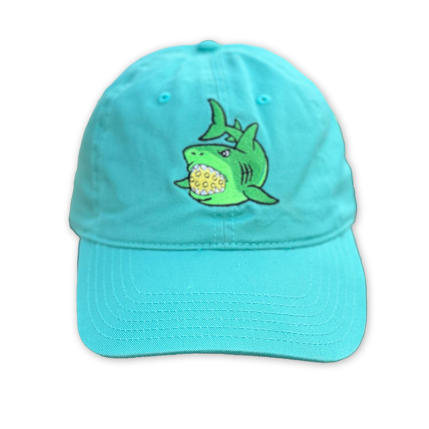 Pickle Shark 6 Panel Low Profile Dad Hat (unisex) / Turquoise